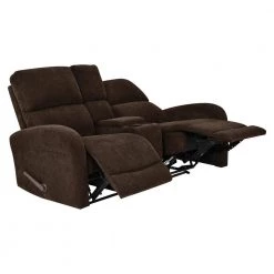 70.4 in. Chocolate Brown Chenille Polyester 2-Seater Reclining Loveseat with Cupholders by ProLounger