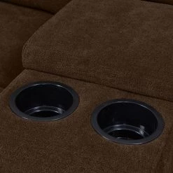 70.4 in. Chocolate Brown Chenille Polyester 2-Seater Reclining Loveseat with Cupholders by ProLounger -DealsProLounger Store chocolate brown chenille prolounger sectional sofas rcl53 brm89 2sc a0 1000