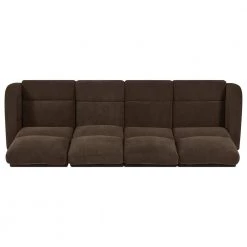103.2 in. Chocolate Brown Polyester 4-Seater Lawson Reclining Sofa with Square Arms by ProLounger -DealsProLounger Store chocolate brown chenille prolounger sofas couches rcl53 brm89 4s a0 1000