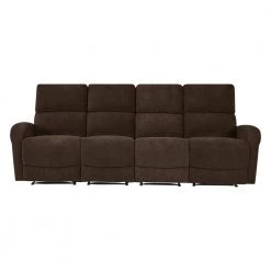 103.2 in. Chocolate Brown Polyester 4-Seater Lawson Reclining Sofa with Square Arms by ProLounger -DealsProLounger Store chocolate brown chenille prolounger sofas couches rcl53 brm89 4s c3 1000