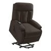 32 in. Width Chocolate Brown Velour Fabric Tufted Power Lift Recliner by ProLounger