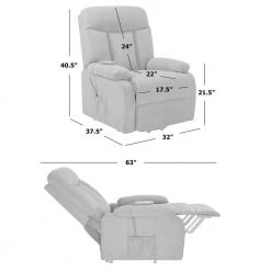 32 in. Width Chocolate Brown Velour Fabric Tufted Power Lift Recliner by ProLounger -DealsProLounger Store chocolate brown prolounger recliners a139823 76 1000