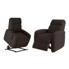 Rocker Recliner and Power Lift Recliner Chairs in Chocolate Brown Chenille (Set of 2) by ProLounger -DealsProLounger Store chocolate brown prolounger recliners a152907 64 1000