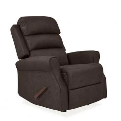 Manual Rocker Recliner and Power Lift Recliner Chairs in Chocolate Brown Nubuck Fabric (Set of 2) by ProLounger -DealsProLounger Store chocolate brown prolounger recliners a162029 4f 1000
