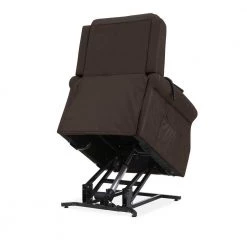 Manual Rocker Recliner and Power Lift Recliner Chairs in Chocolate Brown Nubuck Fabric (Set of 2) by ProLounger -DealsProLounger Store chocolate brown prolounger recliners a162029 66 1000