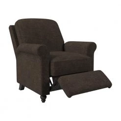 Chocolate Brown Chenille Push Back Recliner Chair by ProLounger