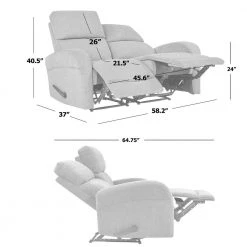 58.2 in. Chocolate Brown Polyester 2-Seater Reclining Loveseat with Square Arms by ProLounger -DealsProLounger Store chocolate brown prolounger sofas couches rcl53 brm89 2s 76 1000