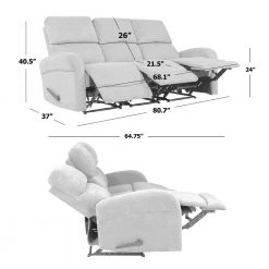 80.7 in. Chocolate Brown Polyester 3-Seater Lawson Reclining Sofa with Round Arms by ProLounger 26 80.7 in. Chocolate Brown Polyester 3-Seater Lawson Reclining Sofa with Round Arms by ProLounger -DealsProLounger Store chocolate brown prolounger sofas couches rcl53 brm89 3s 76 1000