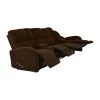 Modular Chocolate Brown Chenille Recliner Sofa with Two Storage Consoles and USB Ports (4-Seat) by ProLounger