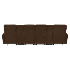 Modular Chocolate Brown Chenille Recliner Sofa with Two Storage Consoles and USB Ports (4-Seat) by ProLounger 21 Modular Chocolate Brown Chenille Recliner Sofa with Two Storage Consoles and USB Ports (4-Seat) by ProLounger -DealsProLounger Store chocolate brown prolounger sofas couches rcl53 brm89 4sc 66 1000