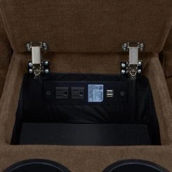 Modular Chocolate Brown Chenille Recliner Sofa with Two Storage Consoles and USB Ports (4-Seat) by ProLounger 28 Modular Chocolate Brown Chenille Recliner Sofa with Two Storage Consoles and USB Ports (4-Seat) by ProLounger -DealsProLounger Store chocolate brown prolounger sofas couches rcl53 brm89 4sc 76 1000