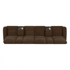 Modular Chocolate Brown Chenille Recliner Sofa with Two Storage Consoles and USB Ports (4-Seat) by ProLounger 19 Modular Chocolate Brown Chenille Recliner Sofa with Two Storage Consoles and USB Ports (4-Seat) by ProLounger -DealsProLounger Store chocolate brown prolounger sofas couches rcl53 brm89 4sc a0 1000