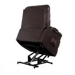Coffee Brown Faux Leather Fabric Power Recline and Lift Chair by ProLounger -DealsProLounger Store coffee brown prolounger recliners a168359 44 1000
