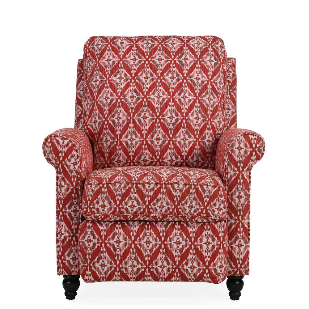 Cranberry Red Diamond Medallion Woven Fabric Push Back Recliner Chair by ProLounger 11 Cranberry Red Diamond Medallion Woven Fabric Push Back Recliner Chair by ProLounger - Image 9