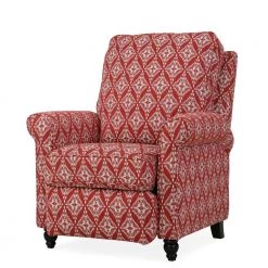 Cranberry Red Diamond Medallion Woven Fabric Push Back Recliner Chair by ProLounger 17 Cranberry Red Diamond Medallion Woven Fabric Push Back Recliner Chair by ProLounger -DealsProLounger Store cranberry red diamond medallion woven prolounger recliners a163903 40 1000