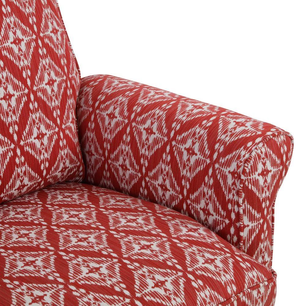 Cranberry Red Diamond Medallion Woven Fabric Push Back Recliner Chair by ProLounger 12 Cranberry Red Diamond Medallion Woven Fabric Push Back Recliner Chair by ProLounger - Image 10