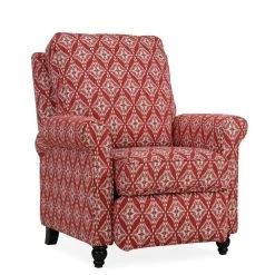 Cranberry Red Diamond Medallion Woven Fabric Push Back Recliner Chair by ProLounger 22 Cranberry Red Diamond Medallion Woven Fabric Push Back Recliner Chair by ProLounger -DealsProLounger Store cranberry red diamond medallion woven prolounger recliners a163903 4f 1000