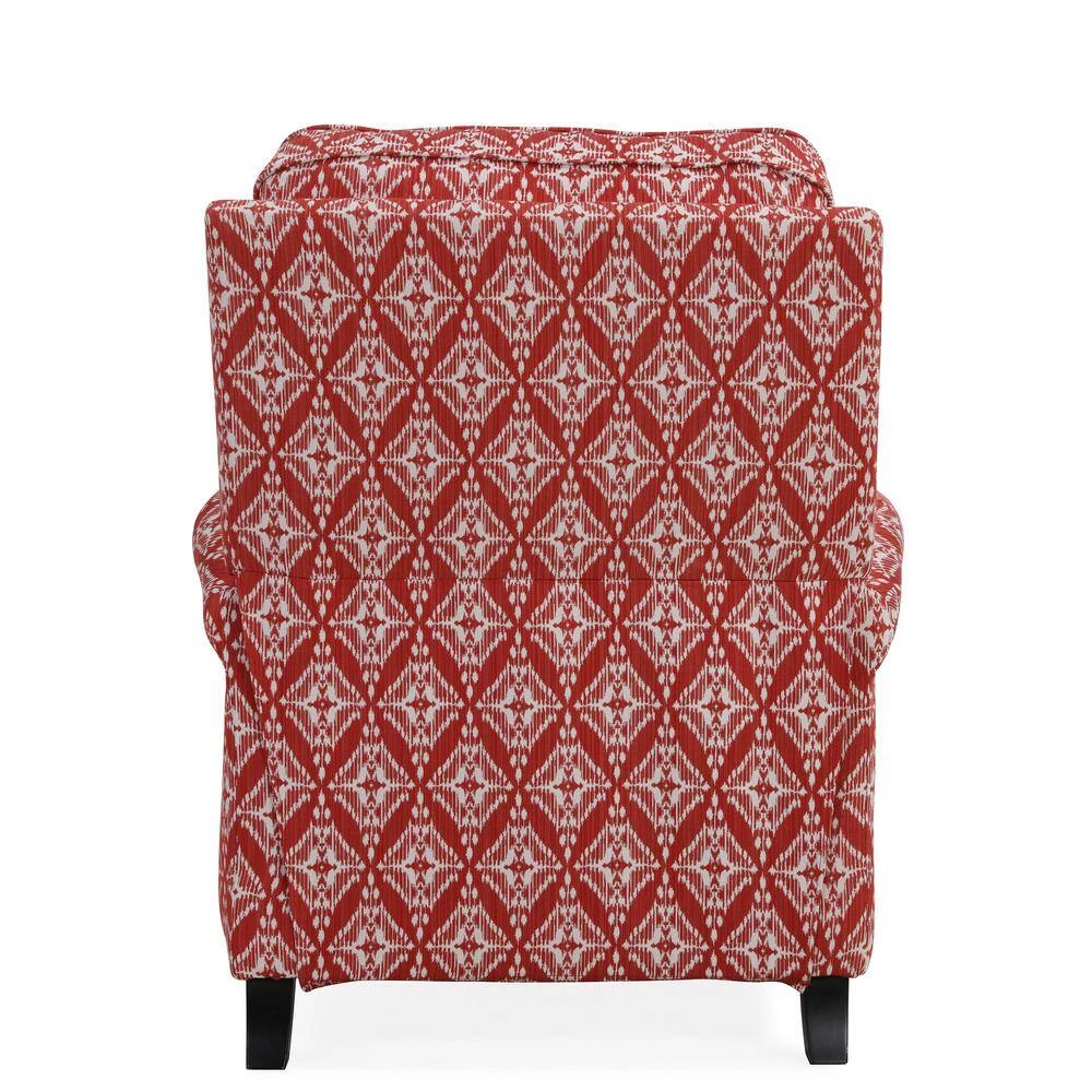 Cranberry Red Diamond Medallion Woven Fabric Push Back Recliner Chair by ProLounger 7 Cranberry Red Diamond Medallion Woven Fabric Push Back Recliner Chair by ProLounger - Image 5
