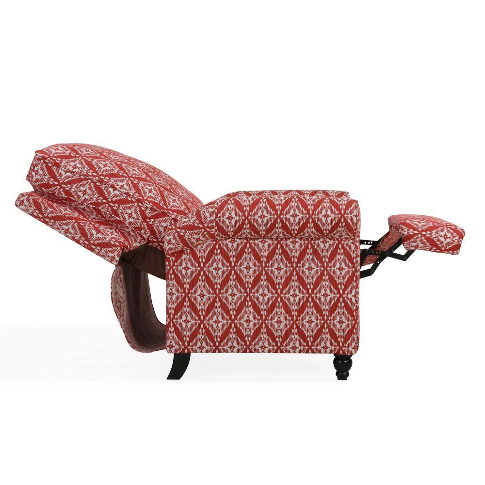Cranberry Red Diamond Medallion Woven Fabric Push Back Recliner Chair by ProLounger 8 Cranberry Red Diamond Medallion Woven Fabric Push Back Recliner Chair by ProLounger - Image 6