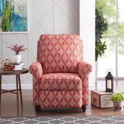 Cranberry Red Diamond Medallion Woven Fabric Push Back Recliner Chair by ProLounger 21 Cranberry Red Diamond Medallion Woven Fabric Push Back Recliner Chair by ProLounger -DealsProLounger Store cranberry red diamond medallion woven prolounger recliners a163903 c3 1000