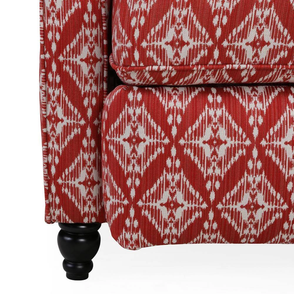 Cranberry Red Diamond Medallion Woven Fabric Push Back Recliner Chair by ProLounger 13 Cranberry Red Diamond Medallion Woven Fabric Push Back Recliner Chair by ProLounger - Image 11