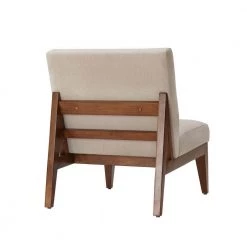 Adria Cream Slant Back Wood Upholstered Armless Accent Chair by Madison Park -DealsProLounger Store cream madison park accent chairs fpf18 0507 4f 1000