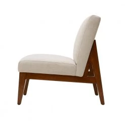Adria Cream Slant Back Wood Upholstered Armless Accent Chair by Madison Park -DealsProLounger Store cream madison park accent chairs fpf18 0507 c3 1000