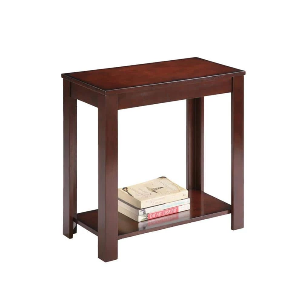 24 in. Traditional Dark Cherry Rectangle Wood Side / End Table by ORE International 3 24 in. Traditional Dark Cherry Rectangle Wood Side / End Table by ORE International