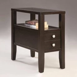 24 in. Traditional Dark Espresso with 2-Drawers Side or End Table by ORE International -DealsProLounger Store dark espresso ore international end side tables 7708b 31 1000
