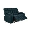 Wall Hugger 57 in. Deep Blue Polyester 2-Seater Reclining Loveseat with Cupholders by ProLounger -DealsProLounger Store deep blue prolounger loveseats a156462 64 1000