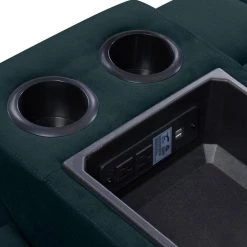 Wall Hugger 70 in. Deep Blue Polyester 2-Seater Reclining Loveseat with Cupholders by ProLounger -DealsProLounger Store deep blue prolounger loveseats a156493 1f 1000