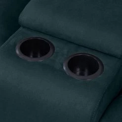 Wall Hugger 70 in. Deep Blue Polyester 2-Seater Reclining Loveseat with Cupholders by ProLounger -DealsProLounger Store deep blue prolounger loveseats a156493 44 1000