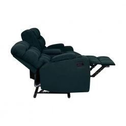Wall Hugger 70 in. Deep Blue Polyester 2-Seater Reclining Loveseat with Cupholders by ProLounger -DealsProLounger Store deep blue prolounger loveseats a156493 77 1000