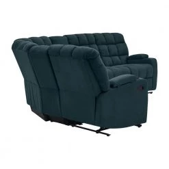 6-Piece Deep Blue Microfiber Curved Power Reclining Sectional Sofa with Storage Consoles by ProLounger -DealsProLounger Store deep blue prolounger sectional sofas a149563 4f 1000