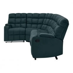 5-Piece Deep Blue Microfiber 5-Seater Curved Reclining Sectional Sofa with Storage Consoles by ProLounger -DealsProLounger Store deep blue prolounger sectional sofas a149587 40 1000