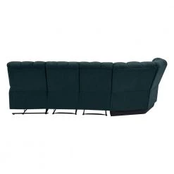 5-Piece Deep Blue Microfiber 5-Seater Curved Reclining Sectional Sofa with Storage Consoles by ProLounger -DealsProLounger Store deep blue prolounger sectional sofas a149587 66 1000