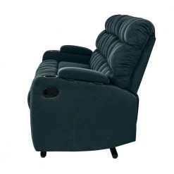 Wall Hugger 3-Seat Storage Reclining Deep Blue Microfiber Sofa by ProLounger -DealsProLounger Store deep blue prolounger sofas couches a156523 40 1000