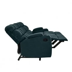 Wall Hugger 3-Seat Storage Reclining Deep Blue Microfiber Sofa by ProLounger -DealsProLounger Store deep blue prolounger sofas couches a156523 77 1000