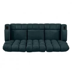 Wall Hugger 3-Seat Storage Reclining Deep Blue Microfiber Sofa by ProLounger -DealsProLounger Store deep blue prolounger sofas couches a156523 a0 1000