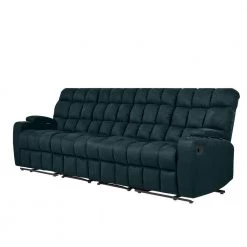 Wall Hugger 4-Seat Storage Reclining Deep Blue Microfiber Sofa by ProLounger -DealsProLounger Store deep blue prolounger sofas couches a156585 4f 1000