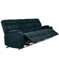 Wall Hugger 4-Seat Storage Reclining Deep Blue Microfiber Sofa by ProLounger