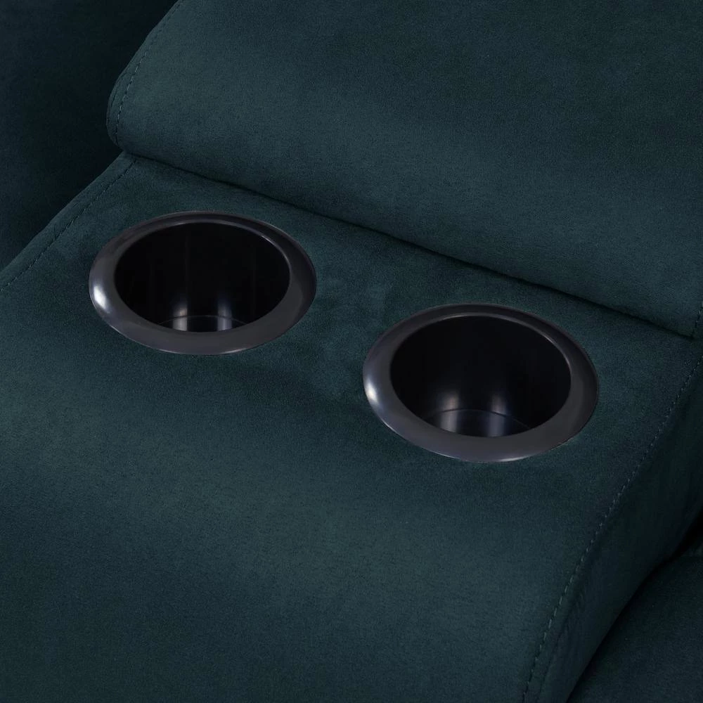 Wall Hugger 4-Seat Reclining Deep Blue Microfiber Sofa with Power Storage Consoles by ProLounger 12 Wall Hugger 4-Seat Reclining Deep Blue Microfiber Sofa with Power Storage Consoles by ProLounger - Image 10