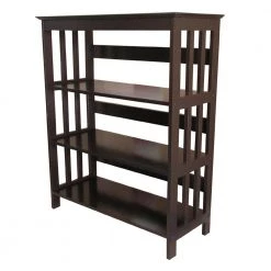 36 in. Espresso 3-Shelf Etagere Bookcase by ORE International