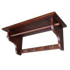 Mahogany Wall Mounted Coat Rack by ORE International