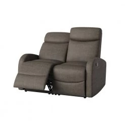 49.5 in. Fog Gray Faux Leather 2-Seater Reclining Loveseat with Square Arms by ProLounger -DealsProLounger Store fog gray prolounger loveseats a158190 40 1000