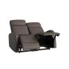 49.5 in. Fog Gray Faux Leather 2-Seater Reclining Loveseat with Square Arms by ProLounger -DealsProLounger Store fog gray prolounger loveseats a158190 64 1000