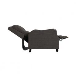 Distressed Fog Gray Faux Leather Push Back Recliner Chair with Nailhead Trim by ProLounger -DealsProLounger Store fog gray prolounger recliners a162777 77 1000