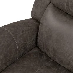 Distressed Fog Gray Faux Leather 3-Seat Rolled Arm Wall Hugger Recliner Sofa by ProLounger -DealsProLounger Store fog gray prolounger sofas couches rcl60 nks15 3s fa 1000