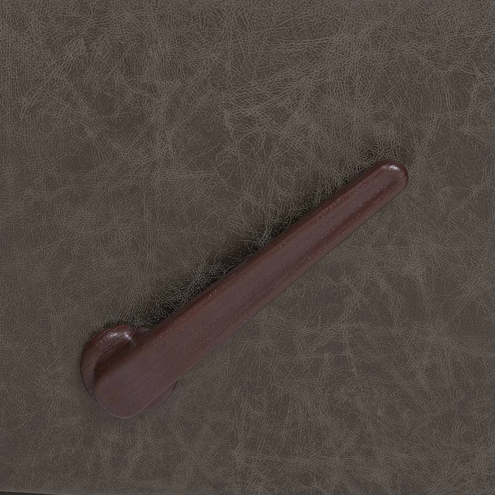 129.5 in. W Round Arm Faux Leather Fabric Modern Rectangle Recliner Sofa with 2-Storage Consoles and USB Ports in Gray by ProLounger 7 129.5 in. W Round Arm Faux Leather Fabric Modern Rectangle Recliner Sofa with 2-Storage Consoles and USB Ports in Gray by ProLounger - Image 5