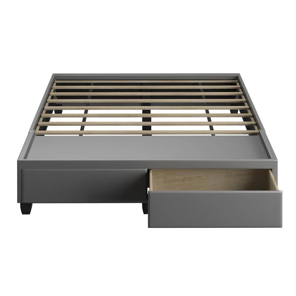 Beverly Grey with Storage Drawers Upholstered Full Platform Bed Frame by Boyd Sleep 6 Beverly Grey with Storage Drawers Upholstered Full Platform Bed Frame by Boyd Sleep - Image 4